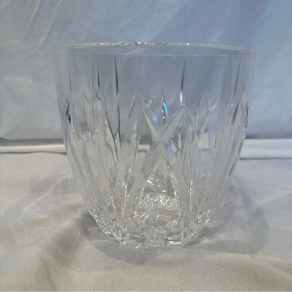 Elegant Waterford Crystal Cut Glass Flower Vase Brookside Pattern, 6.5” Tall